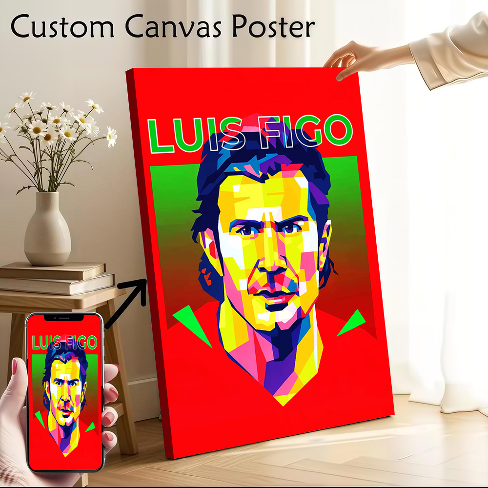 Gaming Accessories For Room - Luis Figo Canvas Poster Customizable Pictures