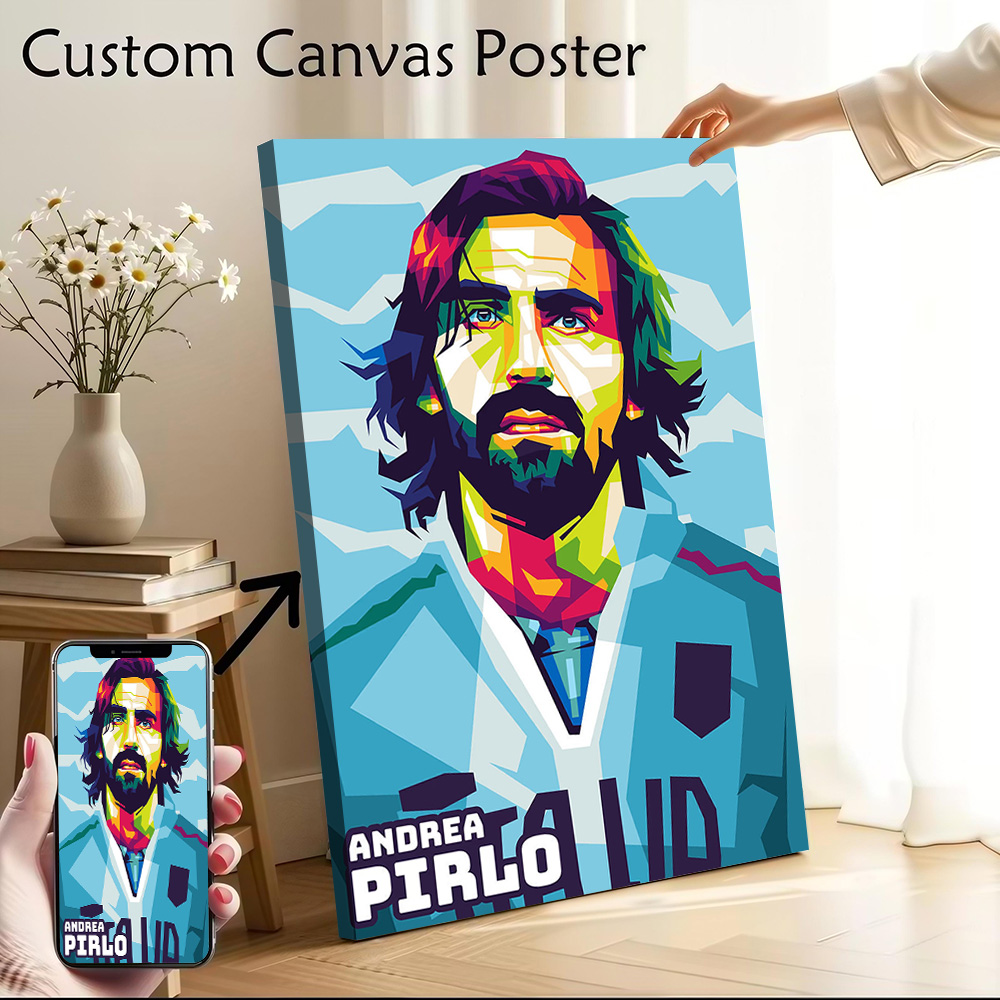 Gaming Accessories For Room - Andrea Pirlo Canvas Poster Customizable Pictures