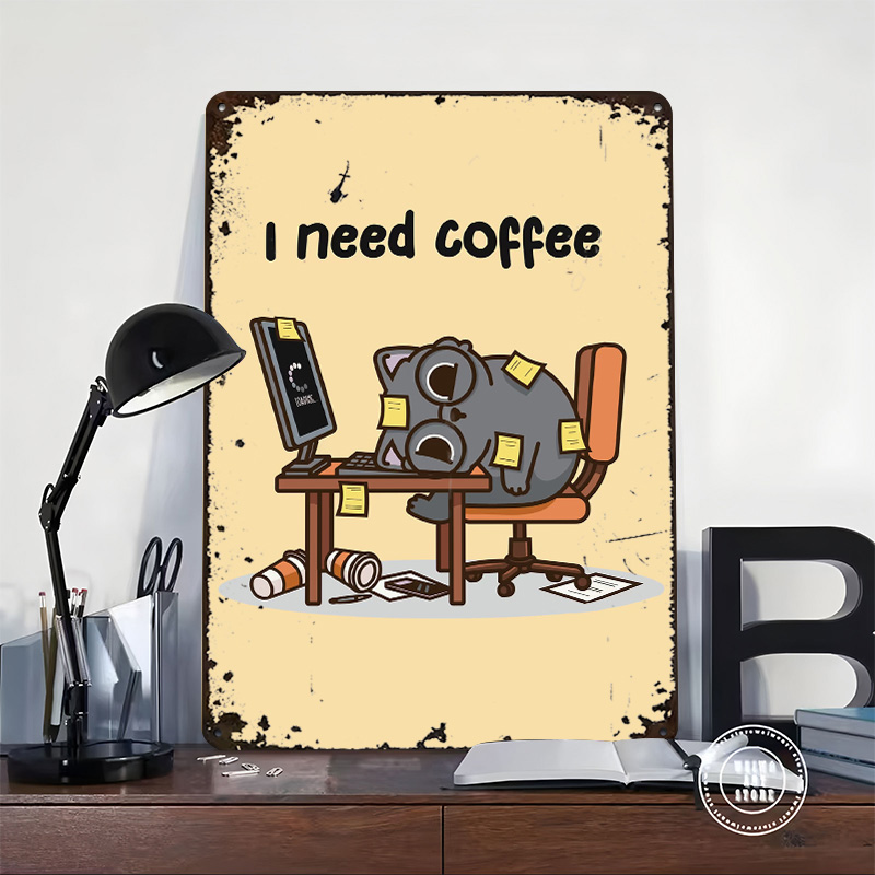 I Need Coffee 3D Texture Metal - Gaming Accessories Needed 评论和价格
