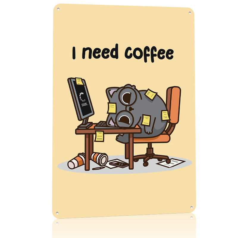 I Need Coffee 3D Texture Metal - Gaming Accessories Needed 评论和价格