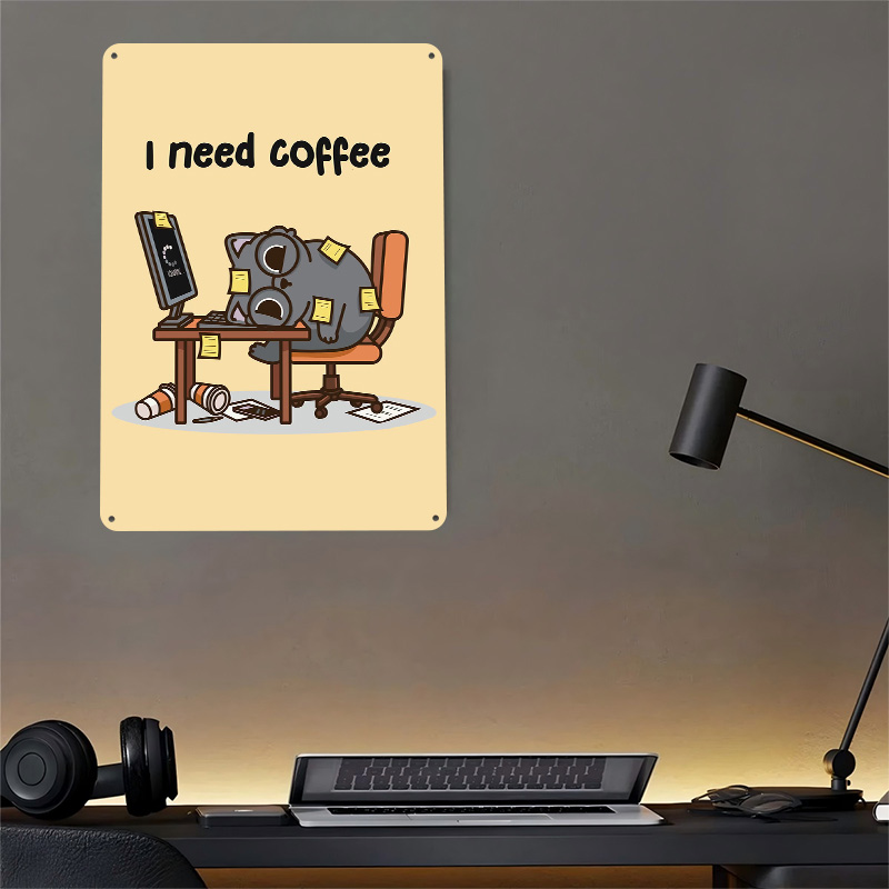 I Need Coffee 3D Texture Metal - Gaming Accessories Needed 评论和价格