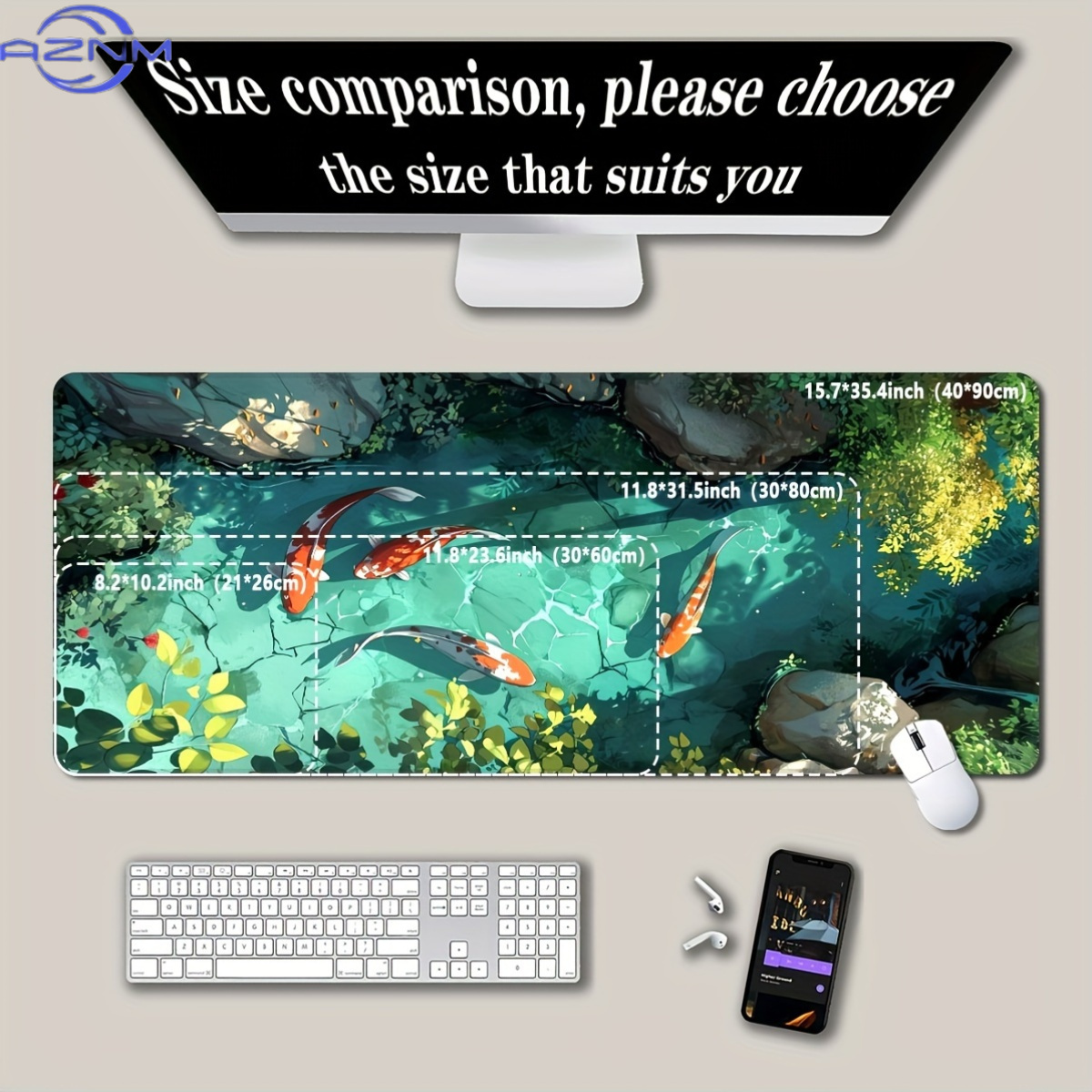 Large Koi Fish Gaming Mouse Pa - Gaming Accessories Officeworks 评论和价格