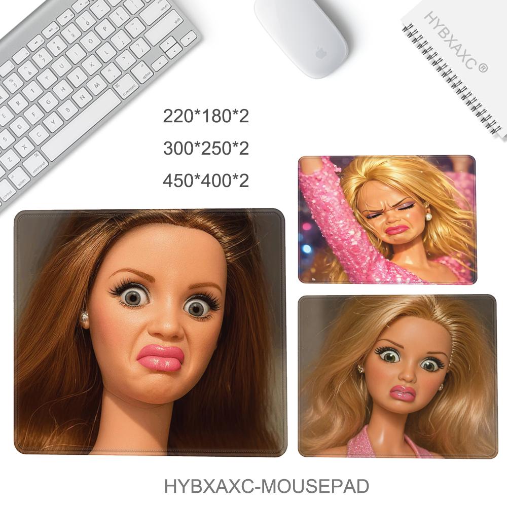Cute Funny Doll Face Mouse Pad - Gaming Accessories For Table 评论和价格