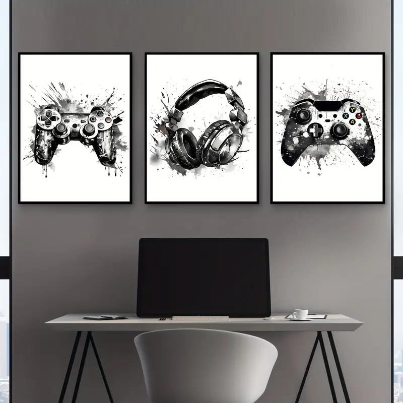 3pcs frameless Canvas Painting - Gaming Accessories Decor 评论和价格