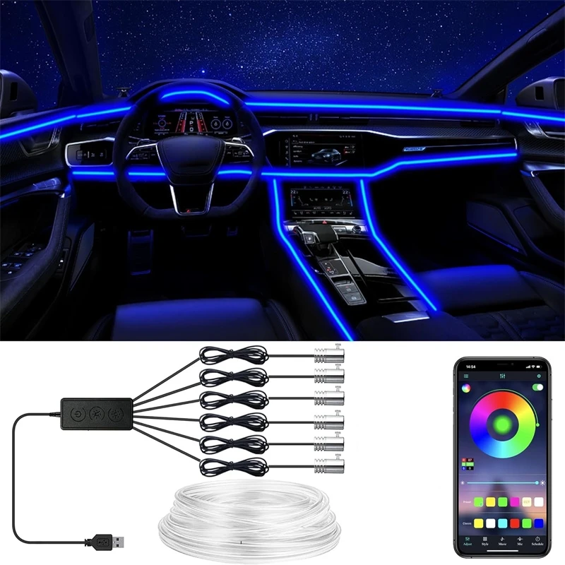 Flexible EL Wire Lights With A - Rgb Hub Sync 评论和价格