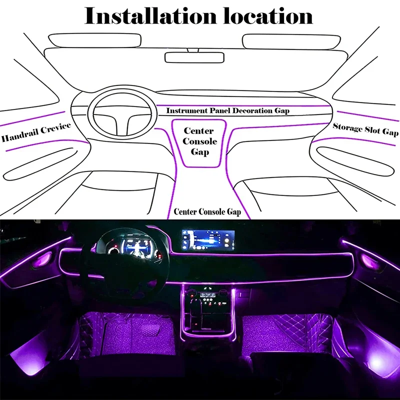 Flexible EL Wire Lights With A - Rgb Hub Sync 评论和价格