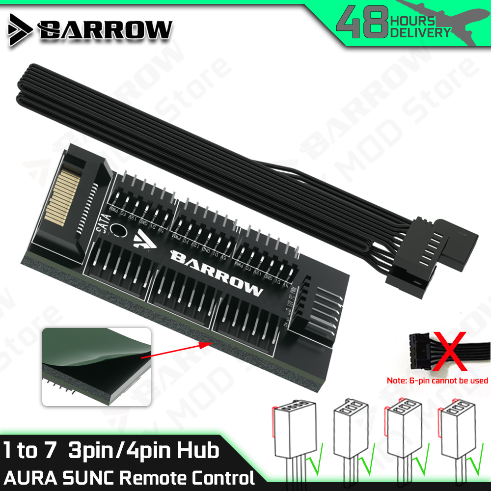 Barrow 7-Port Fan Controllers  - Rgb Hub Sync 评论和价格