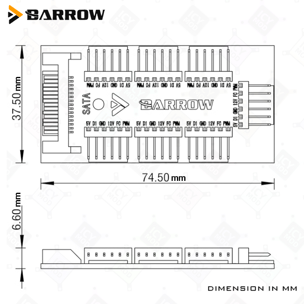 Barrow 7-Port Fan Controllers  - Rgb Hub Sync 评论和价格