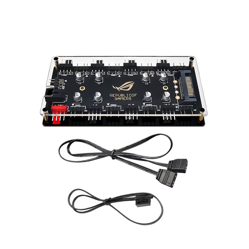 8 Port ARGB PWM Fan Hub, 5V 3P - Rgb Hub Sync 评论和价格