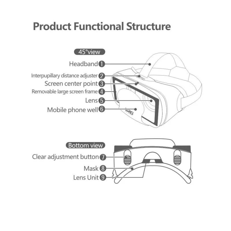 VRG Pro Virtual Reality VR Gla - Gaming Accessories Mobile 评论和价格