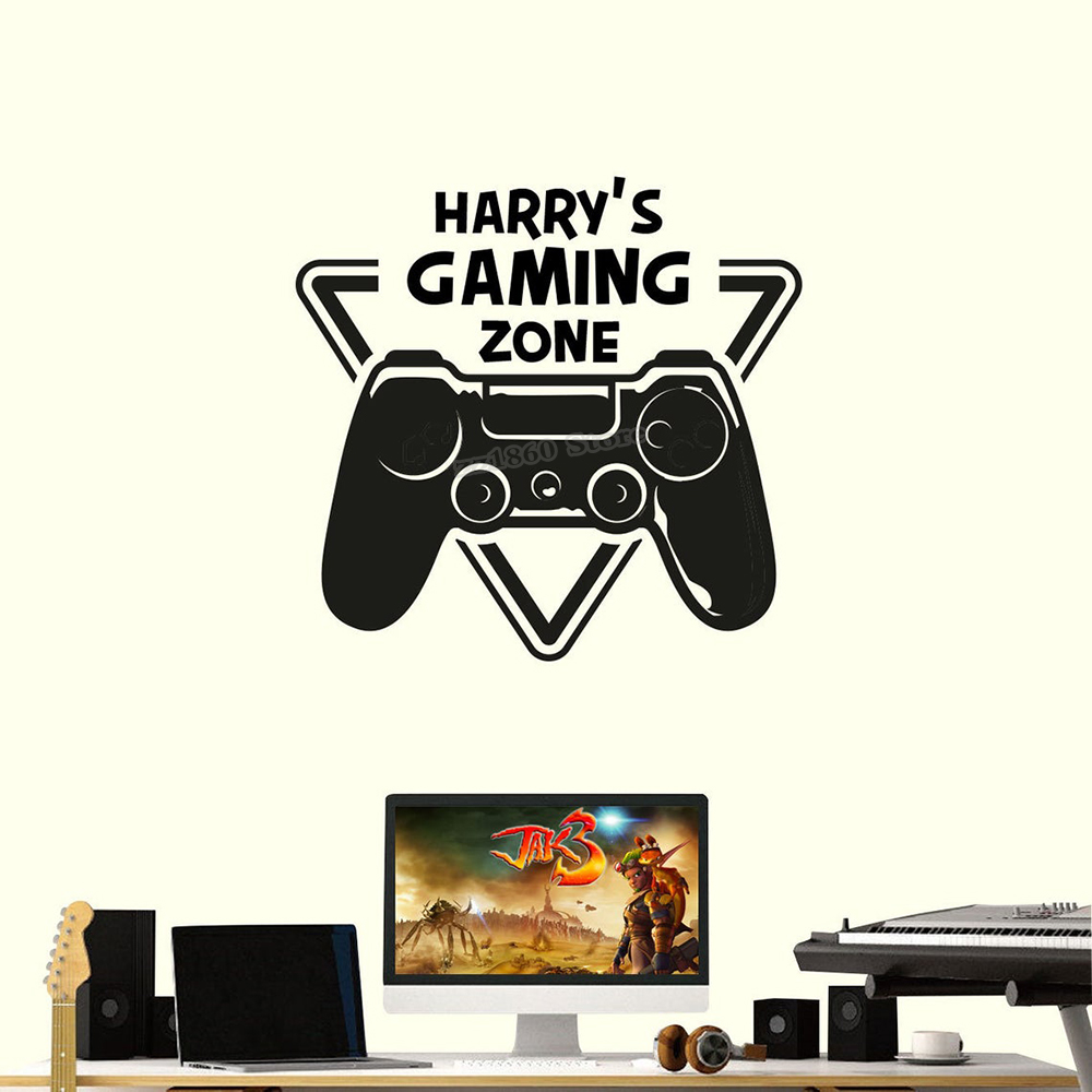 Custom Name Gaming Zone Wall D - Gaming Accessories For Room 评论和价格
