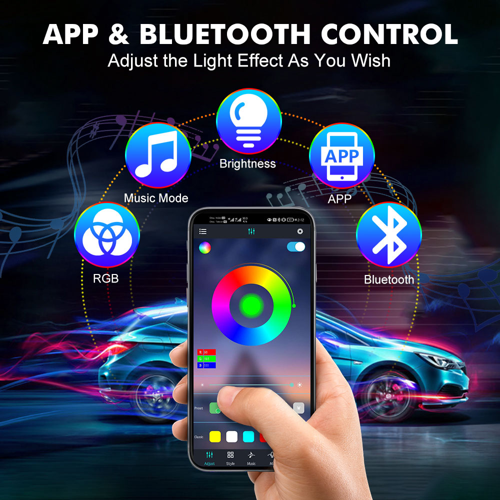 Neon LED Interior Car Light AP - Rgb Hub Sync 评论和价格