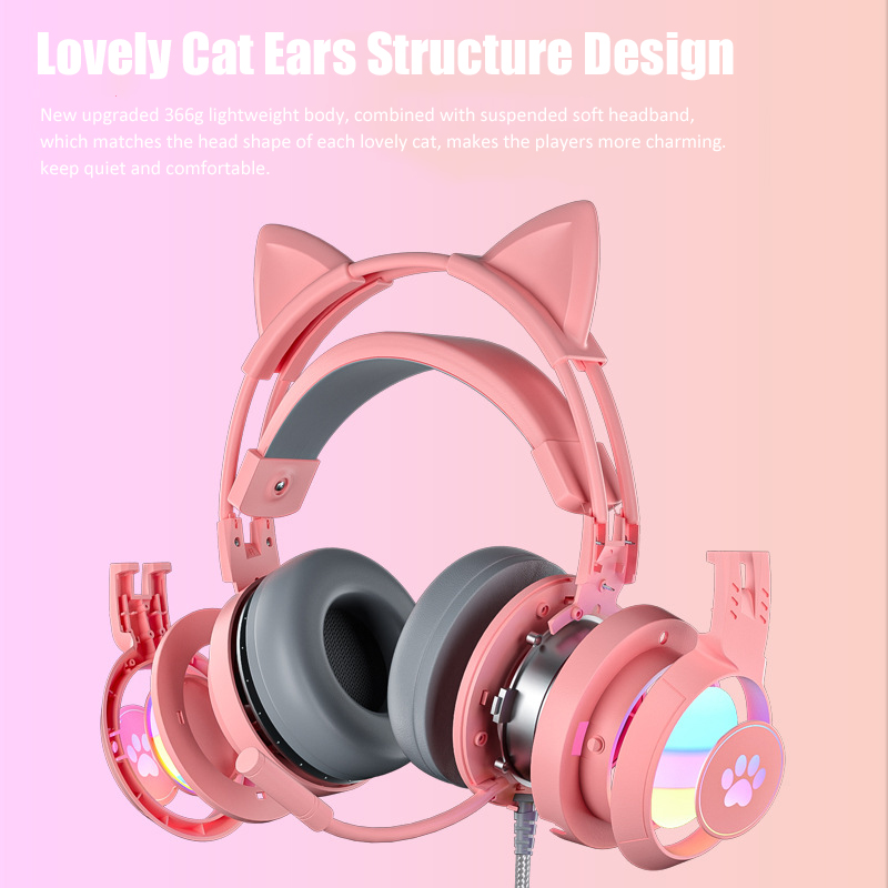 Cute Cat Ear Gaming Headphones - Gaming Accessories Kids 评论和价格