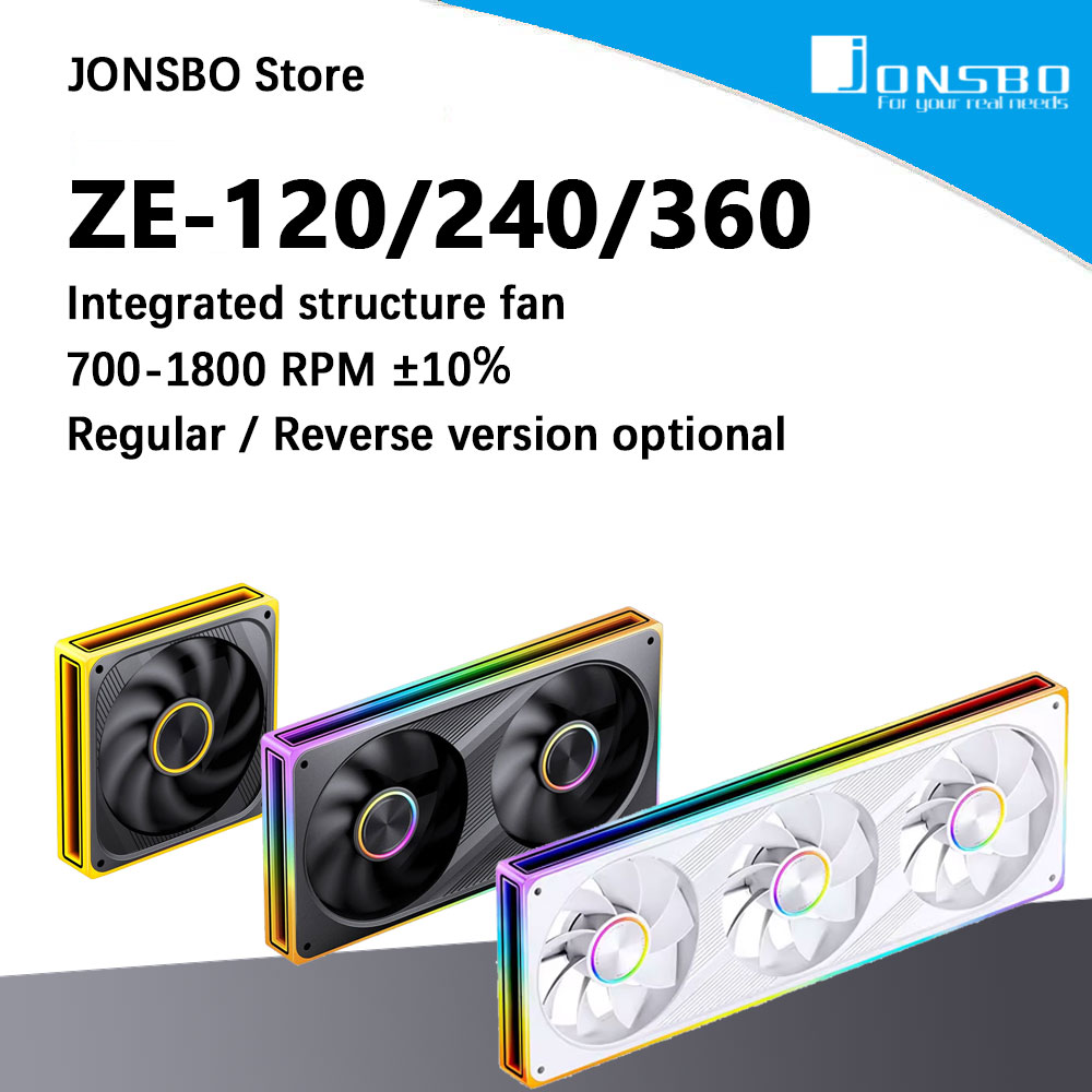 JONSBO ZE-120/240/360 120mm AR - Rgb Hub Sync 评论和价格