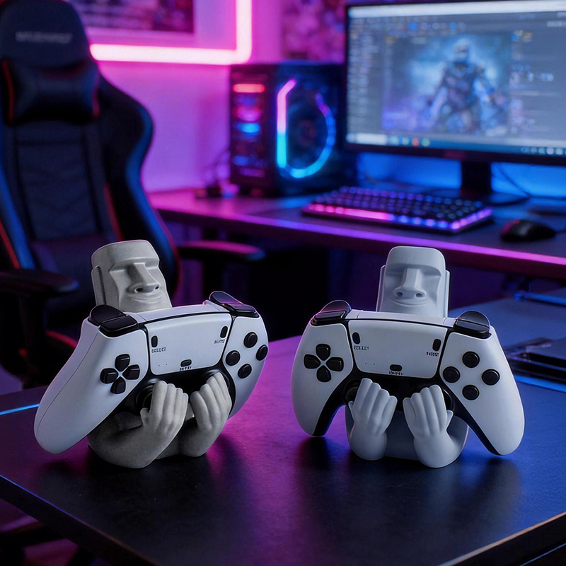 Funny Moai Stone Resin Gamepad - Gaming Accessories For Room 评论和价格