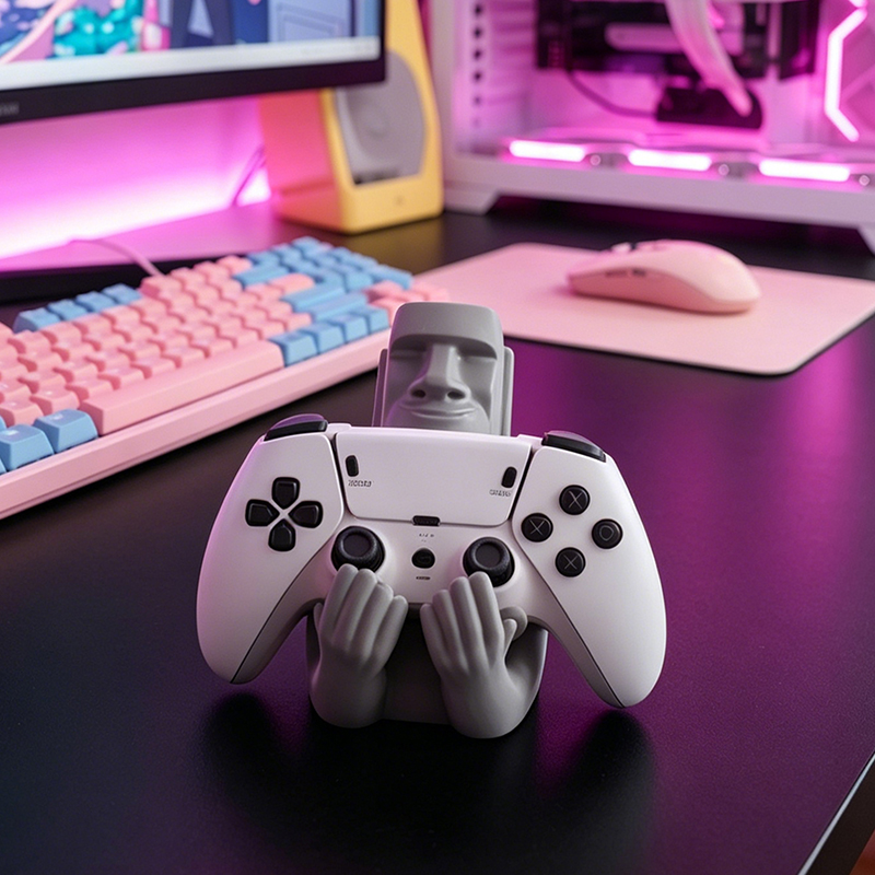 Funny Moai Stone Resin Gamepad - Gaming Accessories For Room 评论和价格